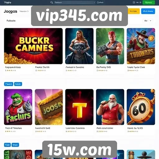 Diversidade de jogos oferecidos no vip345.com